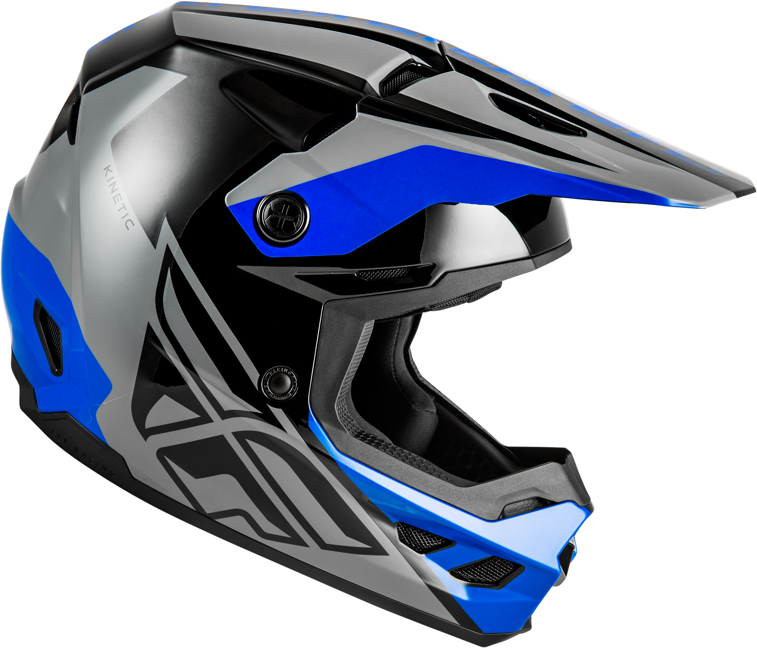 Kinetic Crest Helmet Grey/Black/Blue Xs