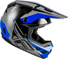 Kinetic Crest Helmet Grey/Black/Blue Md