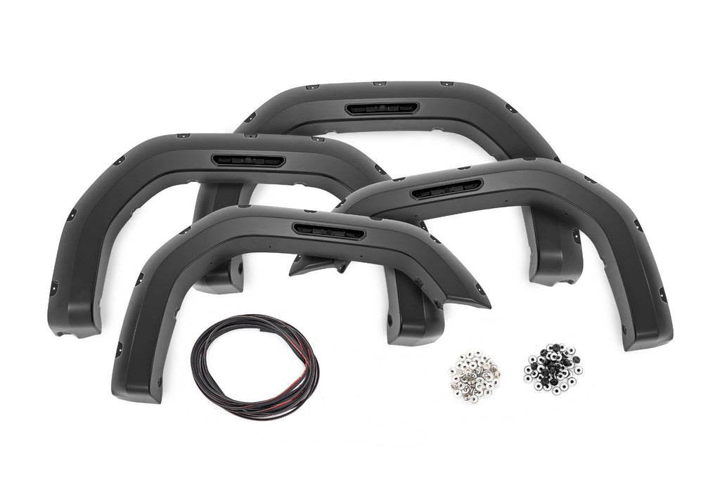 Pocket Fender Flares | GAZ Summit White | GMC Sierra 2500 HD/Sierra 3500 HD (20-25) | F-G12011A-GAZ