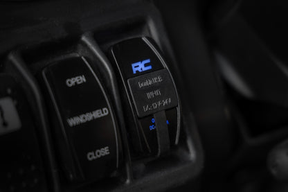 USB Switch Insert | 2x1 with Logo | Blue Back Light | 709USB
