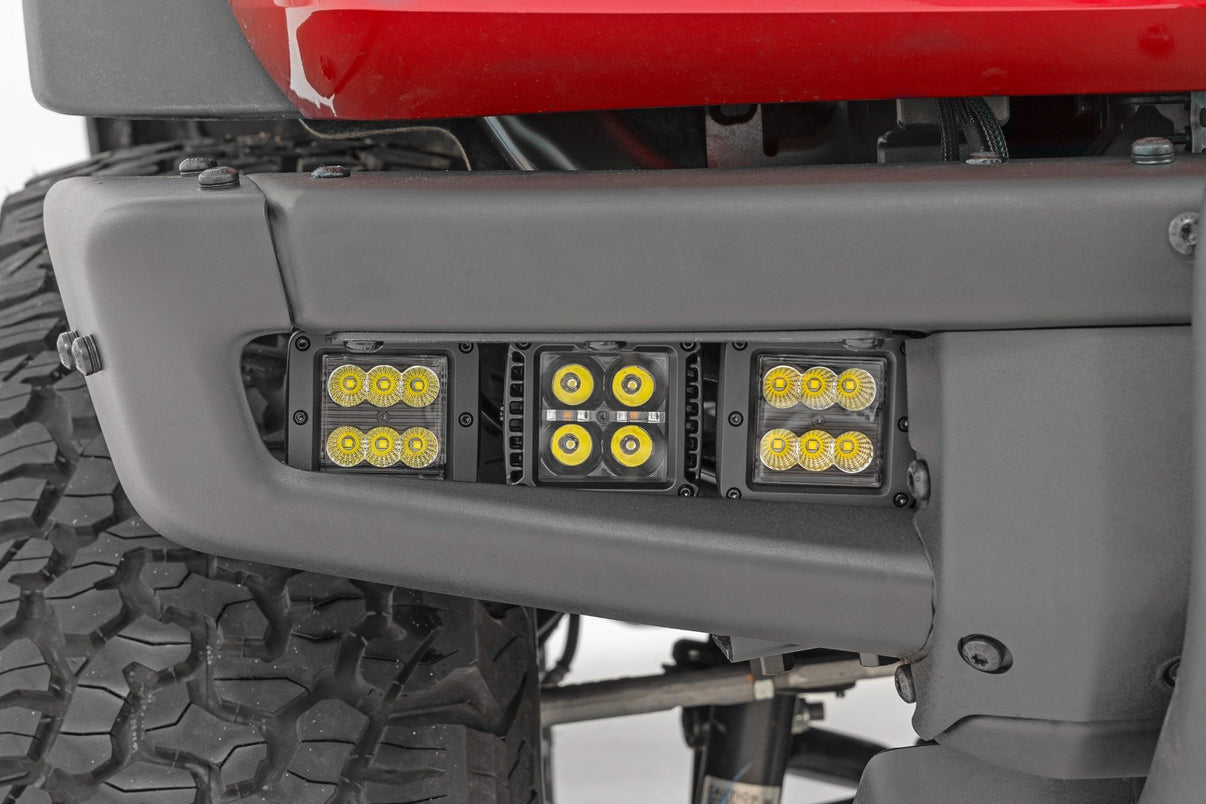 LED Light Kit | Fog Mount | Triple 2" Black Pair | Spot/Flood | Ford Bronco (21-25) | 51140