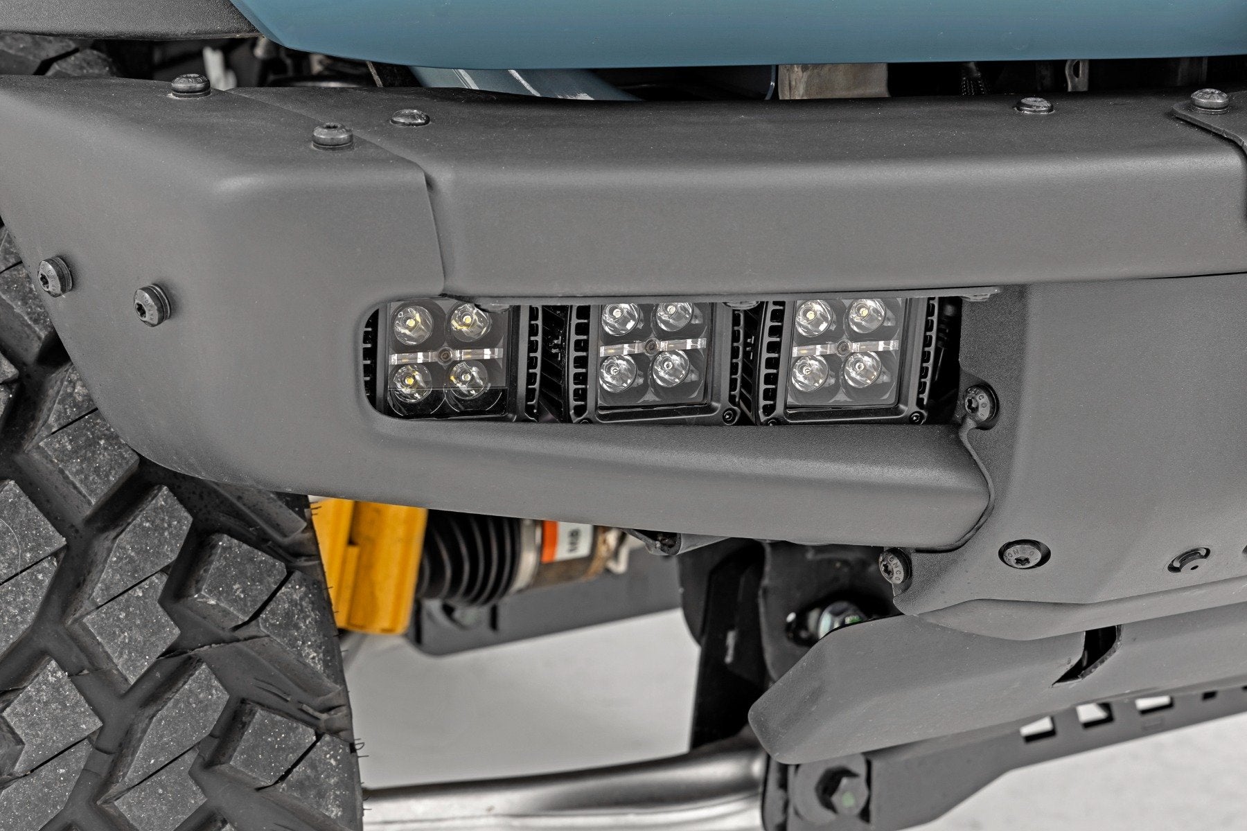 LED Light Kit | Fog Mount | Triple 2" Black Pair | Amber DRL | Ford Bronco (21-25) | 51088