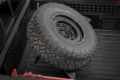 Bed Mount Spare Tire Carrier | Universal (5x5.5 6x5.5 6x135 & 5x5.0 Bolt Patterns) | 73110