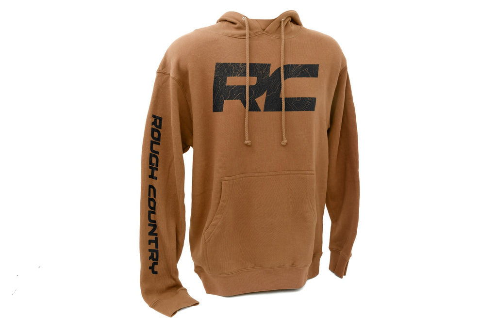 Rough Country | Rough Country Hoodie | RC Topographical Sleeve | Saddle | MD | 94095MD