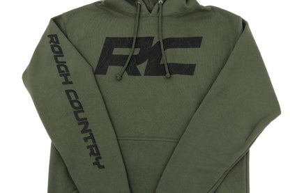 Rough Country | Rough Country Hoodie | RC Topographical Sleeve | Army Green | LG | 94096XL