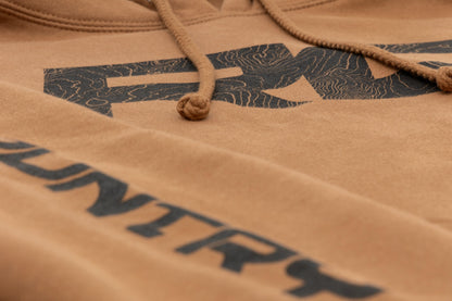 Rough Country | Rough Country Hoodie | RC Topographical Sleeve | Saddle | 3XL | 940953XL