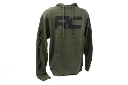 Rough Country | Rough Country Hoodie | RC Topographical Sleeve | Army Green | LG | 94096LG