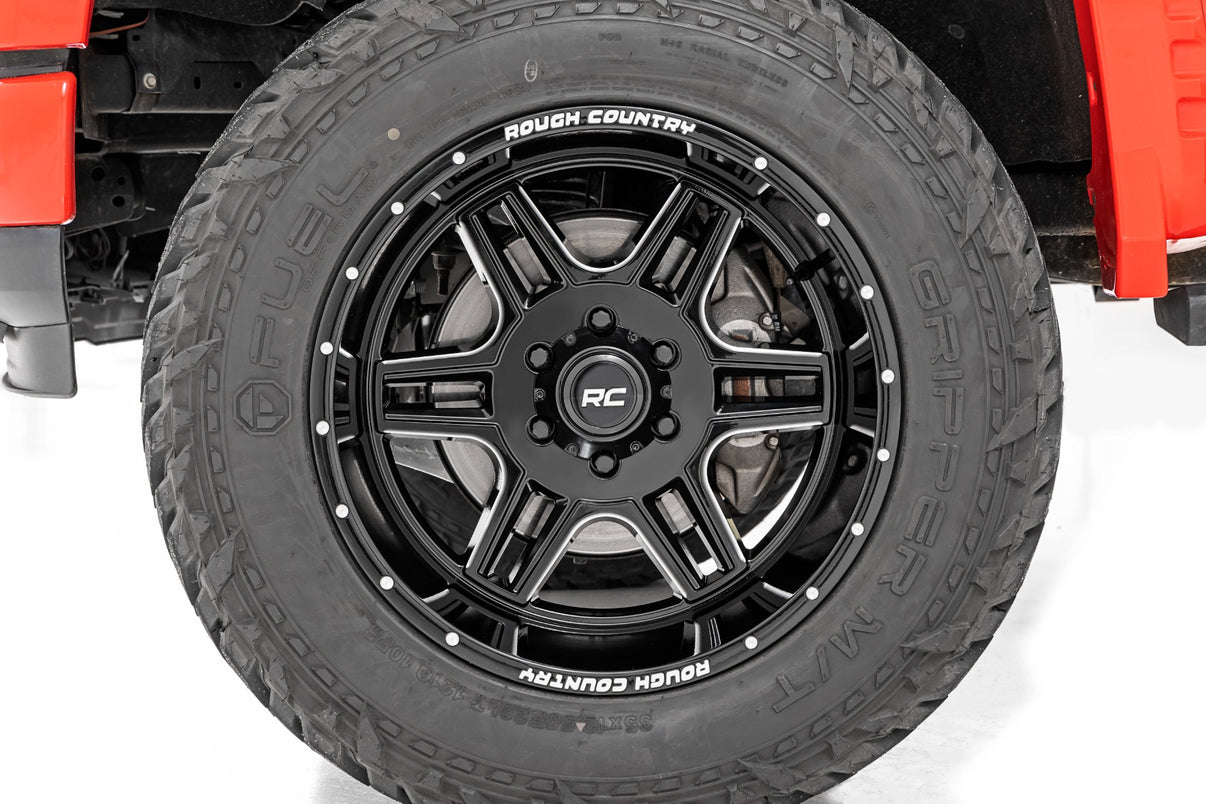 Rough Country 92 Series Wheel | Machined One-Piece | Gloss Black | 22x12 | 6x5.5 | -44mm | 92221212
