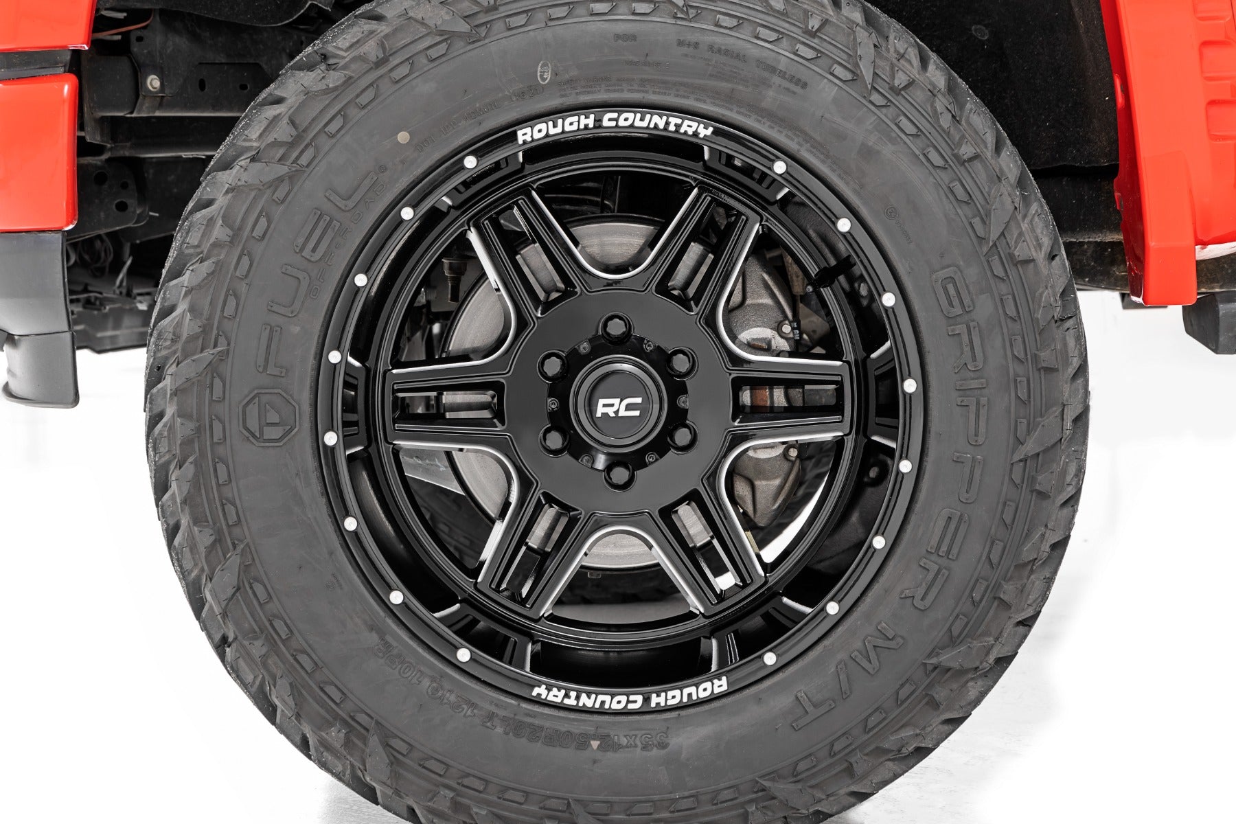 Rough Country 92 Series Wheel | Machined One-Piece | Gloss Black | 20x12 | 6x5.5 | -44mm | 92201212