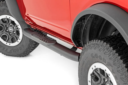 Oval Nerf Steps | 2-Door | Black | Ford Bronco (2 Door) 4WD (2021-2025) | 21012