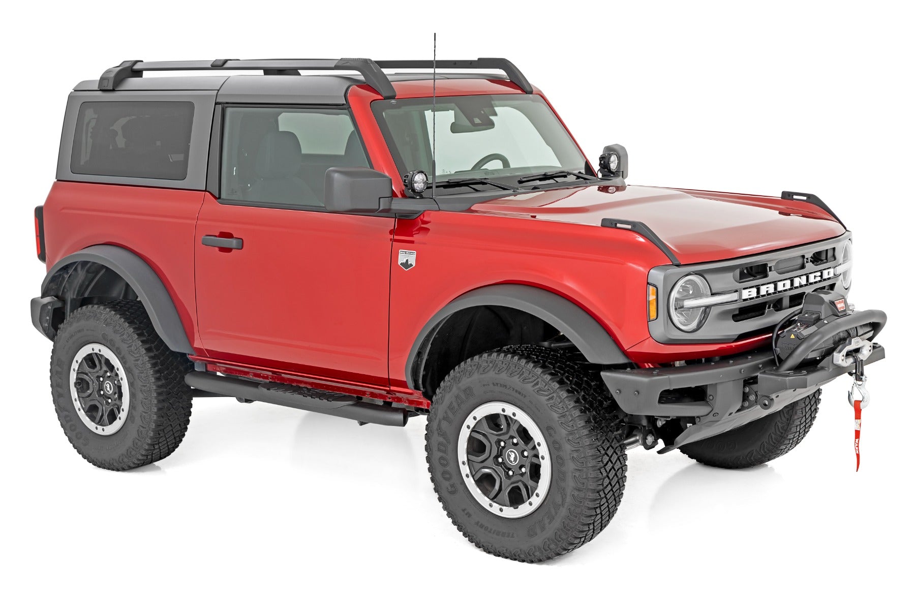 Oval Nerf Steps | 2-Door | Black | Ford Bronco (2 Door) 4WD (2021-2025) | 21012