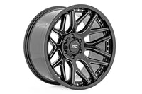 Rough Country 95 Series Wheel | One-Piece | Gloss Black Machined | 20x10 | 8x6.5 | -19mm | 95201010M