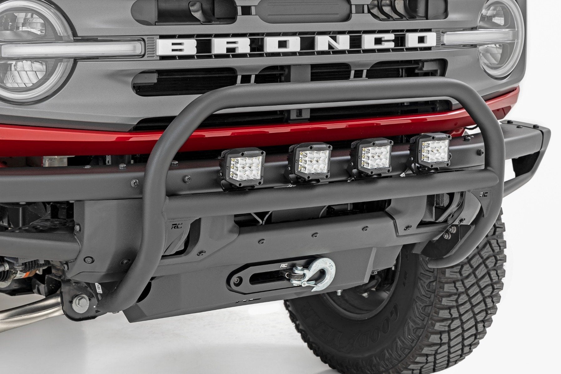 Nudge Bar | 4 Inch Round Led (x4) | OE Modular Steel | Ford Bronco 4WD (21-25) | 51104