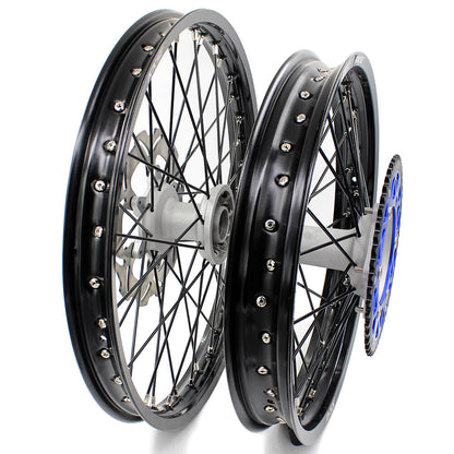 KKE 21 & 19 Casting MX Wheels for YAMAHA YZ250F 2001-2021 YZ450F 2003 Silver