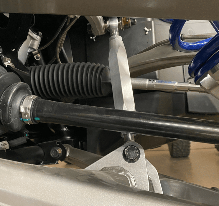 Polaris Pro R Sway Bar Link by AJK Offroad Close Up Side View of Short Links