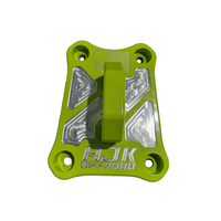Polaris Pro R / Turbo R Billet Radius Rod Plate / Pull Plate  AJK Offroad Pull Plate in Lifted Lime 