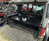 Polaris Xpedition Bed Tray by AJK Offroad Right Angle View Mounted Low with Tailgate Open   