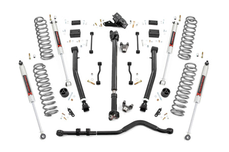 Rough Country | 3.5 Inch Lift Kit | Adj Lower | FR D/S | M1 | Jeep Wrangler Unlimited (24-26) | 91640
