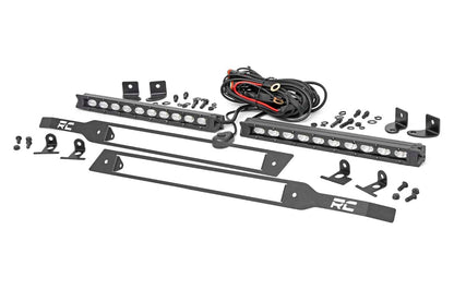 LED Light Kit | Grille Mount | 10" Black Slimline Pair | Chevy Silverado 1500 (19-22) | 70817
