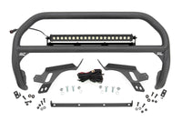 Rough Country | Nudge Bar | w/ Tow Hooks | 20 Inch Black Single Row LED | Ford Bronco Sport (21-24) | 51155