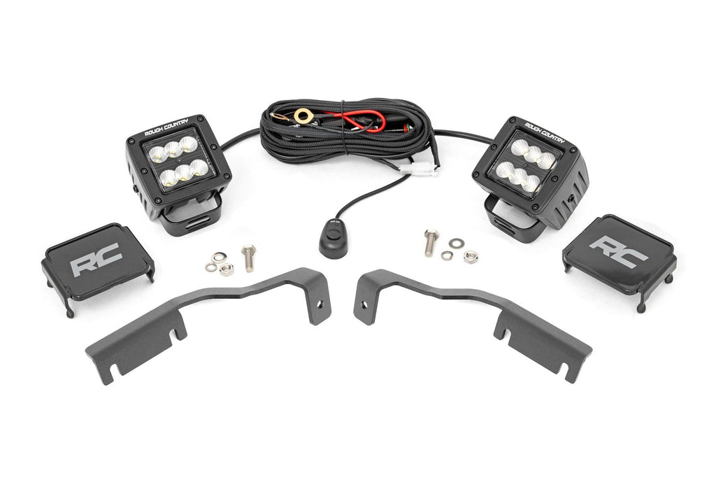 LED Light Kit | Ditch Mount | 2" Black Pair | Flood | Nissan Frontier (22-25) | 71065