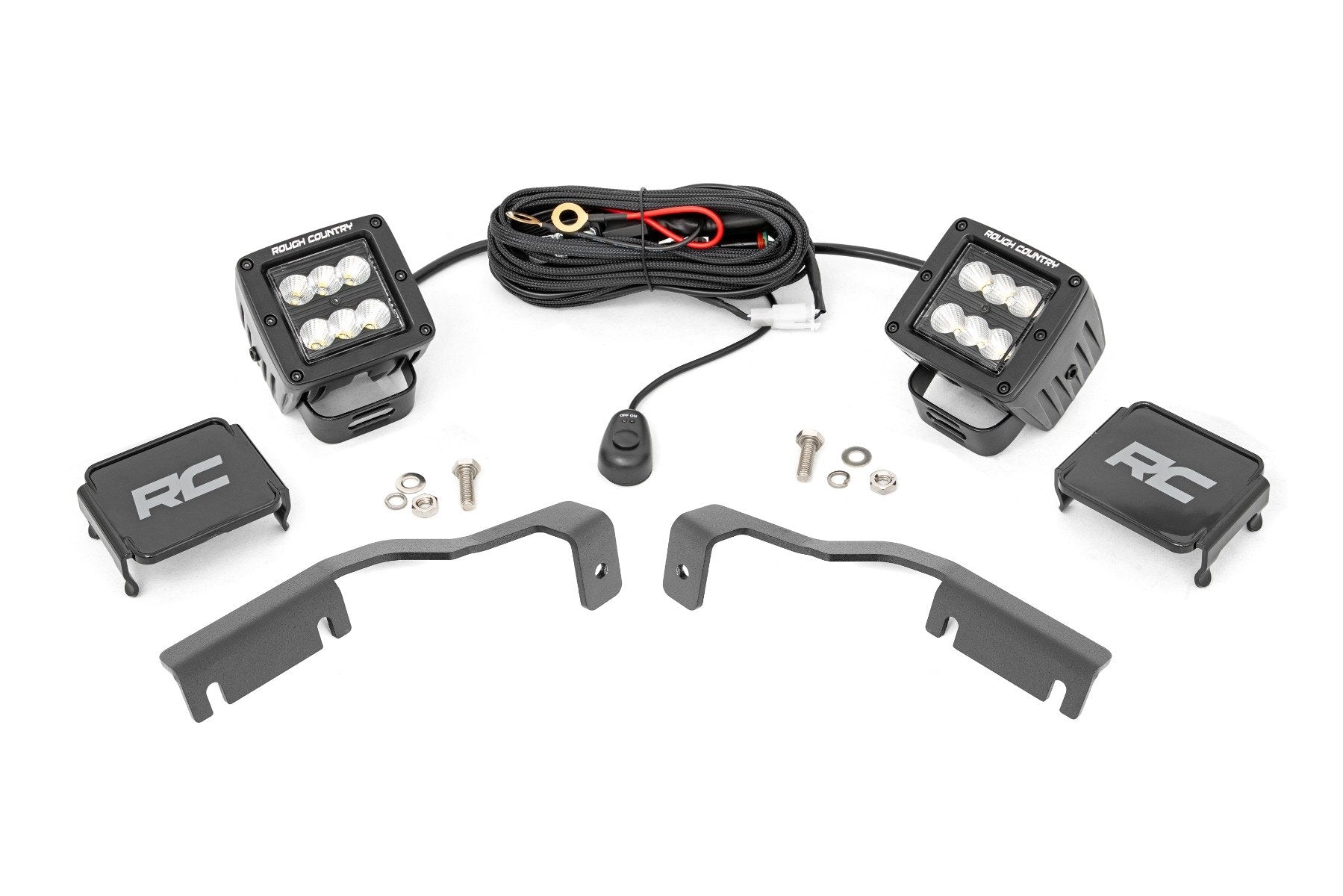 LED Light Kit | Ditch Mount | 2" Black Pair | Flood | Nissan Frontier (22-25) | 71065