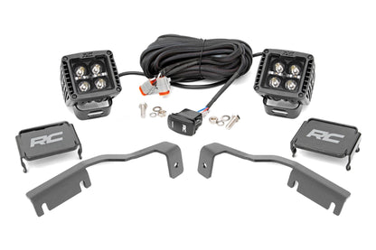 LED Light Kit | Ditch Mount | 2" Black Pair | Amber DRL | Nissan Frontier (22-25) | 71067