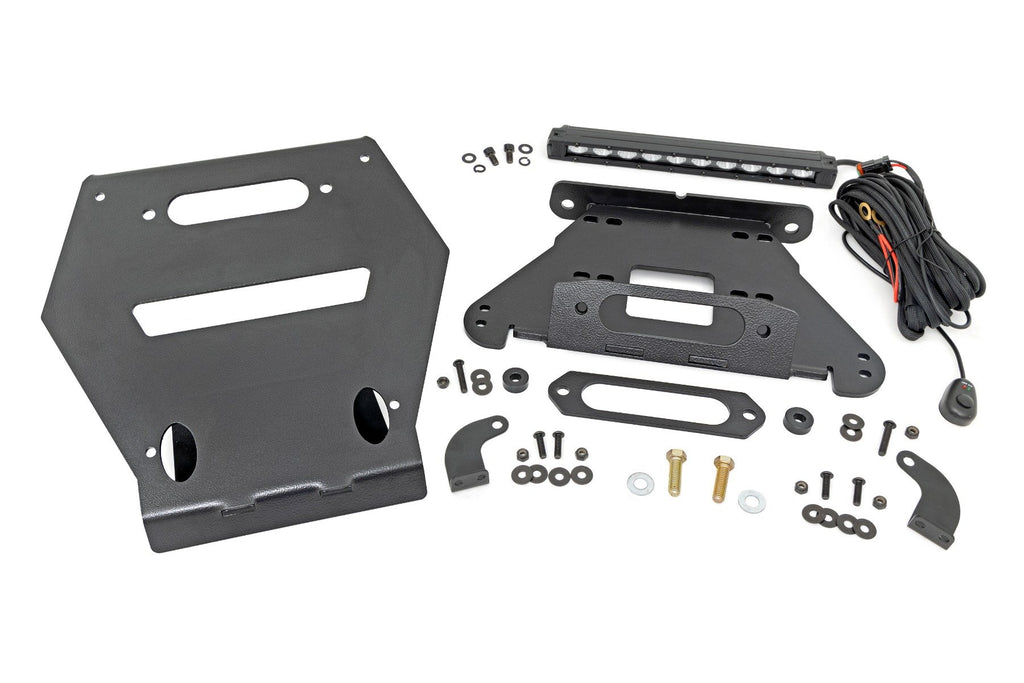 LED Light | Winch Mount | Front | 10" Black Slimline | Polaris RZR Pro R  | 93140