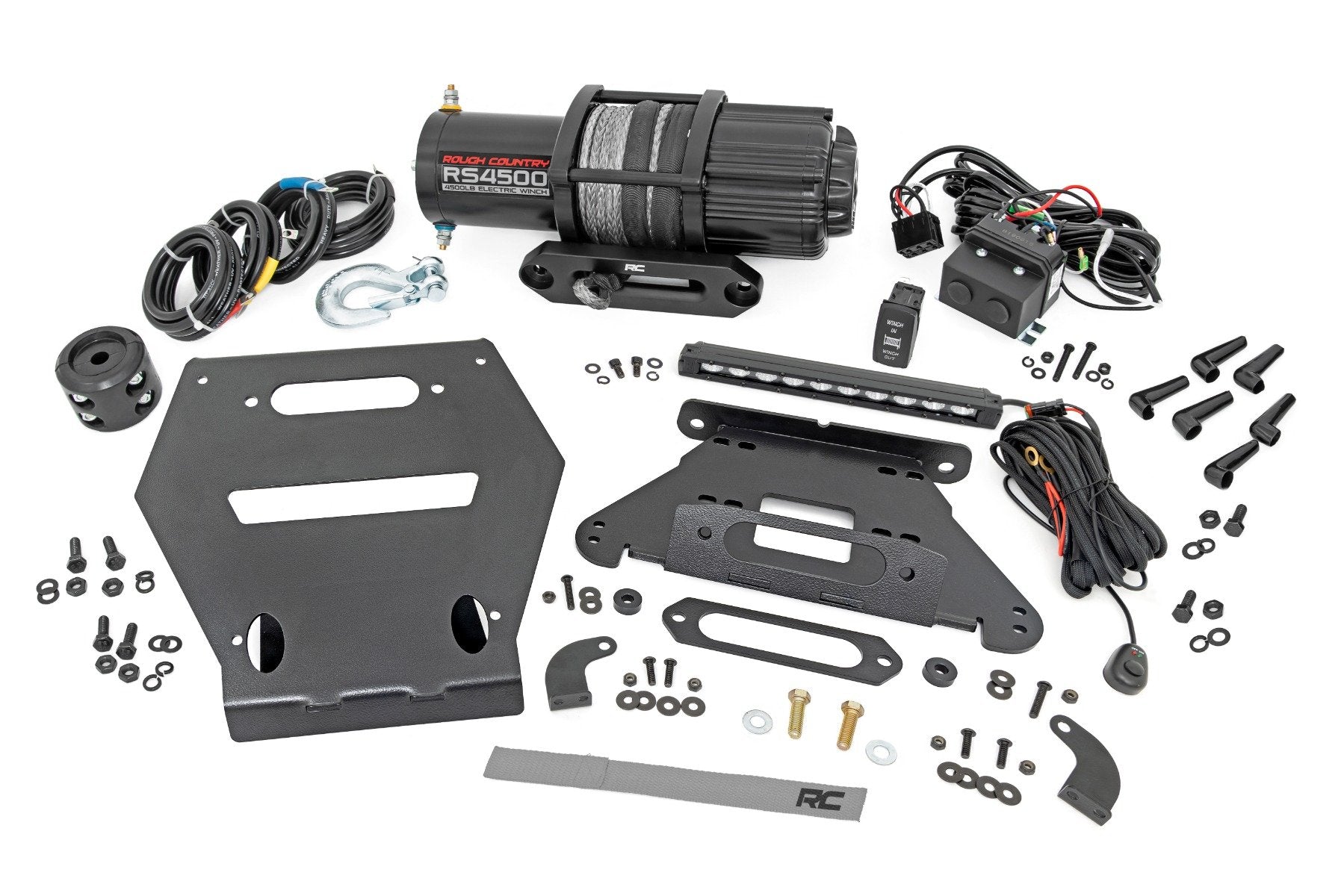 LED Light | Winch Mount | RS4500S | 10" Black Slimline | Polaris RZR Pro R | 92063