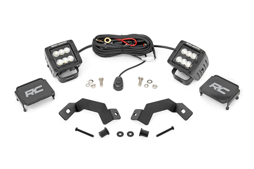 LED Light Kit | Ditch Mount | 2" Black Pair | Flood | Toyota Land Cruiser (24-25) | 72113