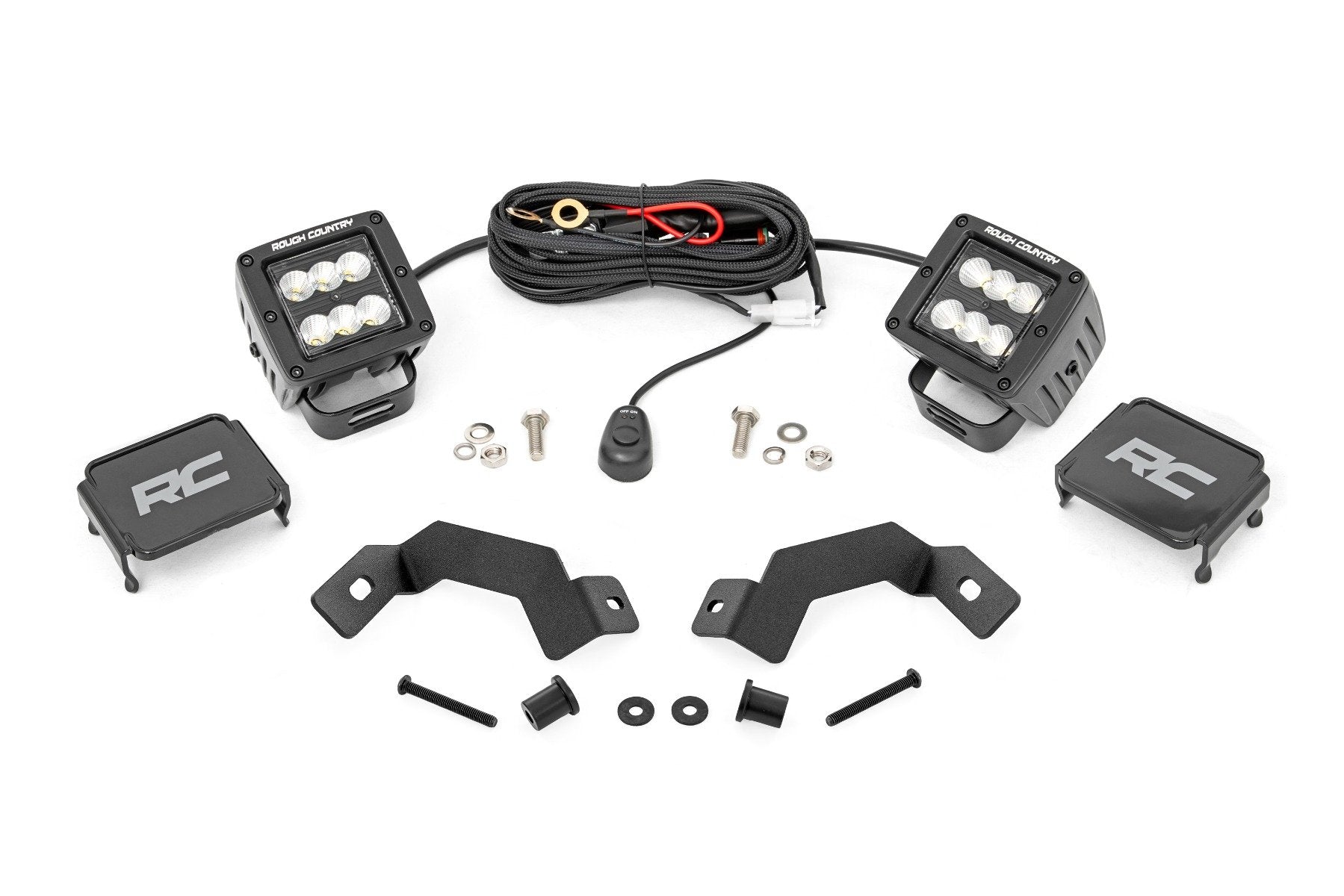 LED Light Kit | Ditch Mount | 2" Black Pair | Flood | Toyota Land Cruiser (24-25) | 72113