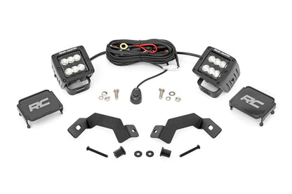 LED Light Kit | Ditch Mount | 2" Black Pair | Flood | Toyota Land Cruiser (24-25) | 72113
