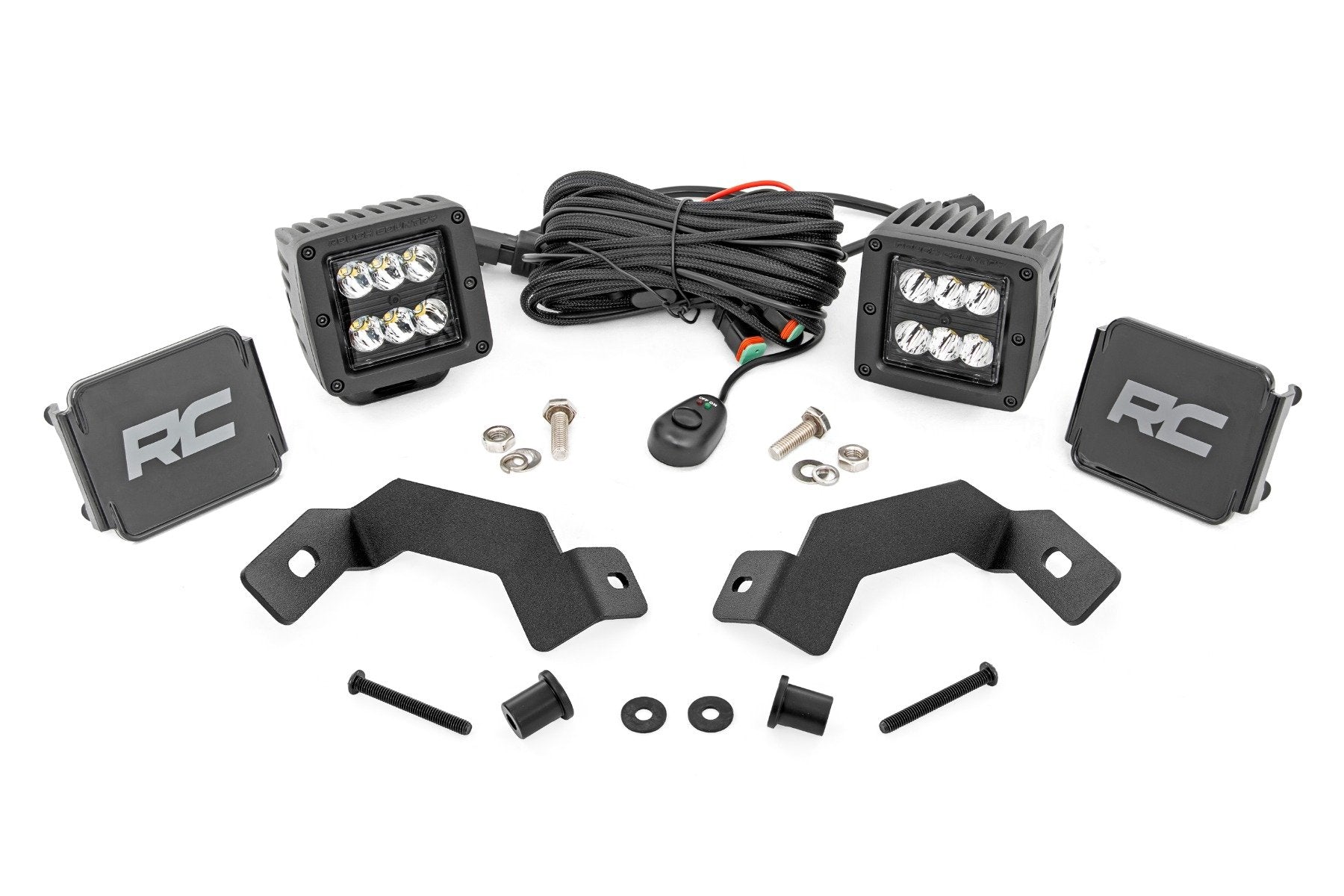 LED Light Kit | Ditch Mount | 2" Black Pair | Spot | Toyota Land Cruiser (24-25) | 72112