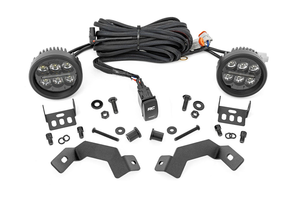 LED Light Kit | Ditch Mount | Black Series Round | 3.5 Inch | Amber DRL | Toyota LandCruiser (2024) | 72117