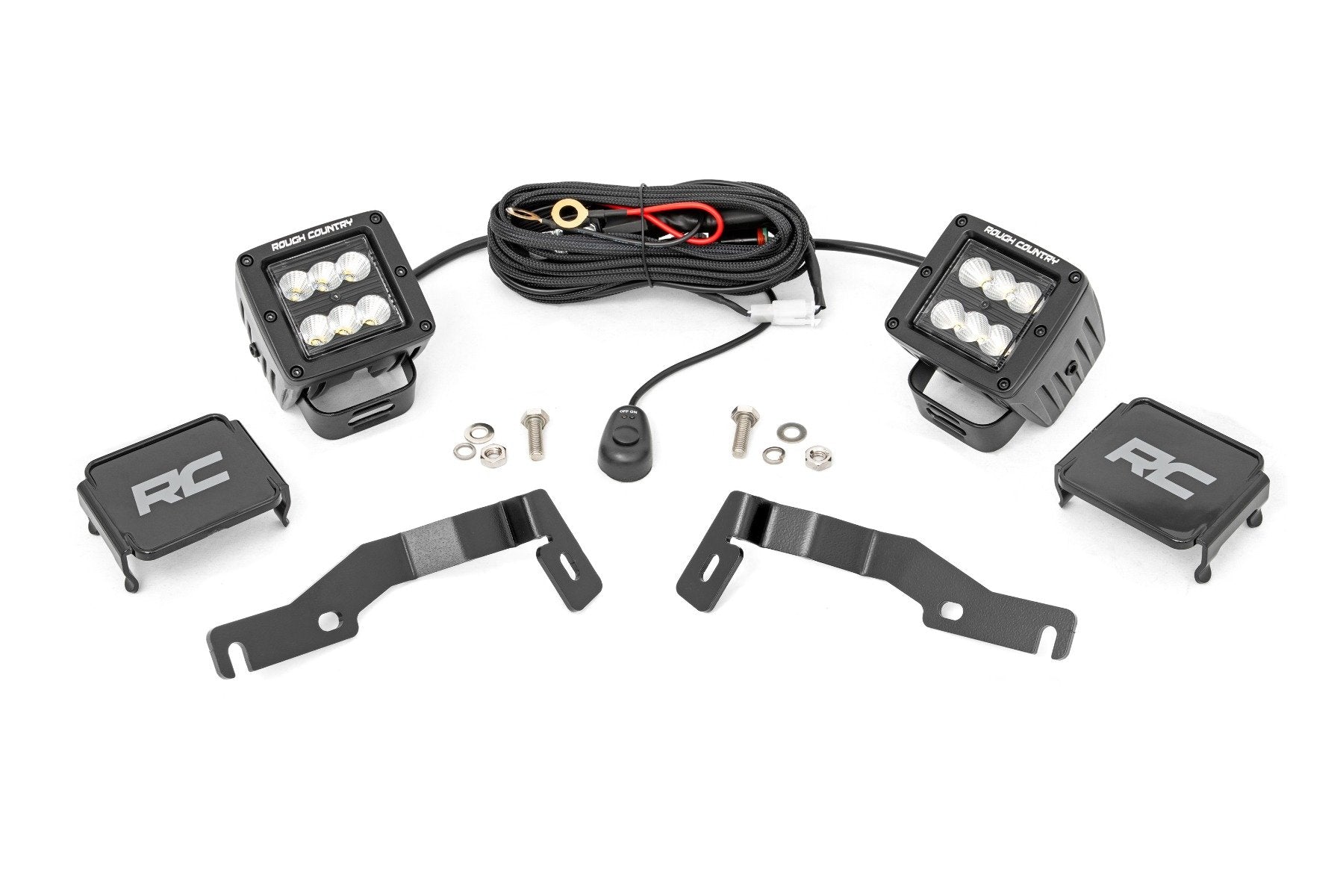 LED Light Kit | Ditch Mount | 2" Black Pair | Flood | Toyota Tacoma (24-25) | 72102