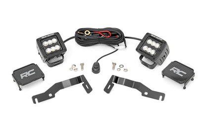 LED Light Kit | Ditch Mount | 2" Black Pair | Flood | Toyota Tacoma (24-25) | 72102