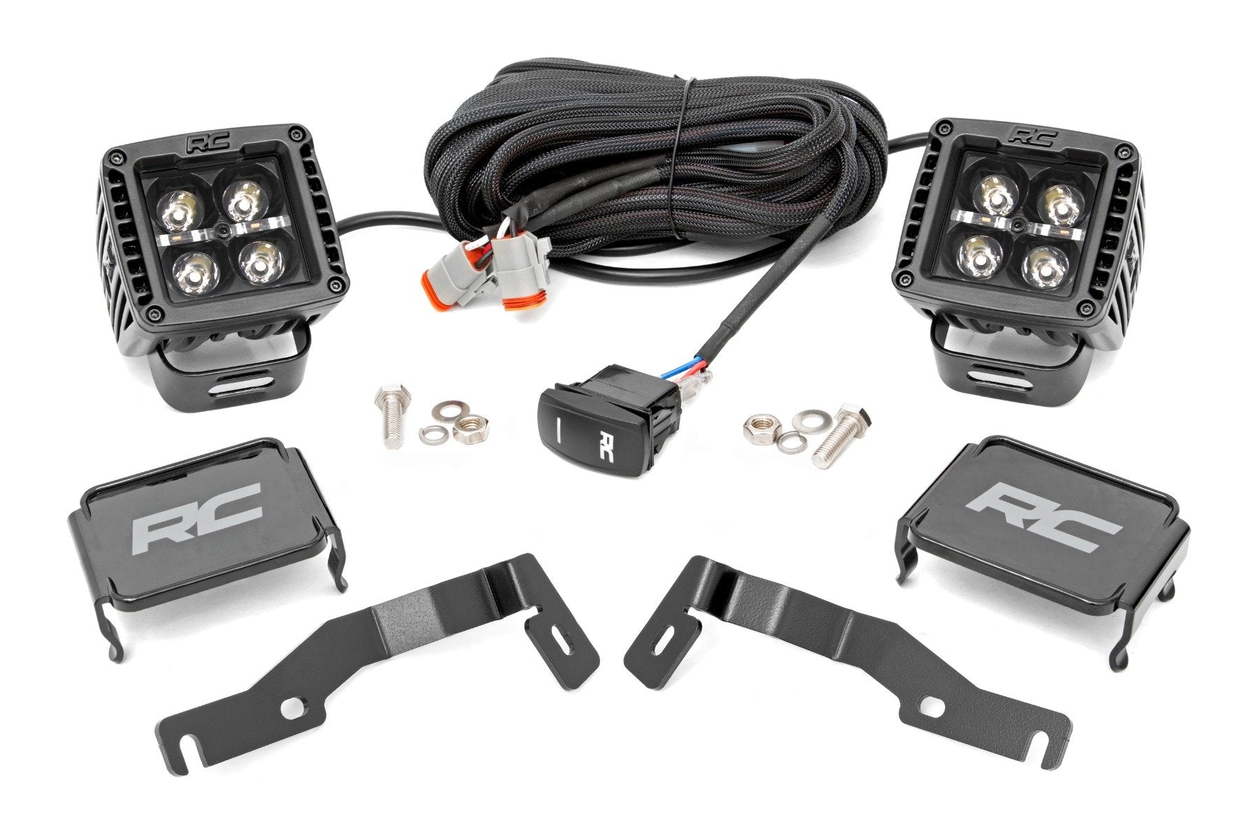LED Light Kit | Ditch Mount | 2" Black Pair | Amber DRL | Toyota Tacoma (24-25) | 72104