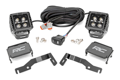 LED Light Kit | Ditch Mount | 2" Black Pair | Amber DRL | Toyota Tacoma (24-25) | 72104