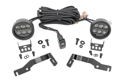 LED Light Kit | Ditch Mount | Black Series Round | 3.5 Inch | Amber DRL | Toyota Tacoma (24-25) | 72106