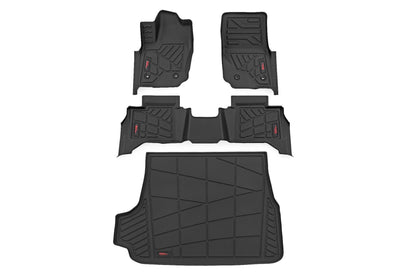 Rough Country | Sure-Fit Floor Mats | Front & Rear & Cargo Mat | Toyota 4Runner (25-26) | SM71325