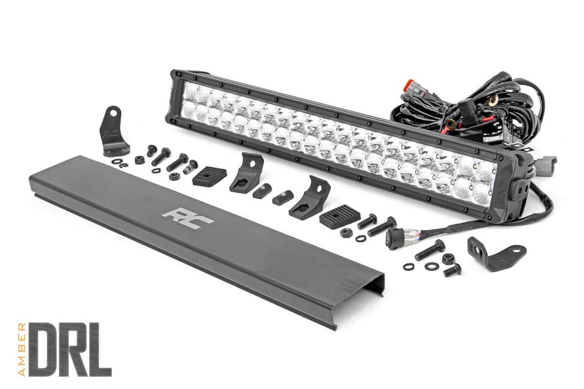 20 Inch Chrome Series LED Light Bar | Dual Row | Amber DRL | 70920DA