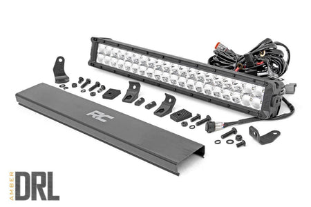 20 Inch Chrome Series LED Light Bar | Dual Row | Amber DRL | 70920DA