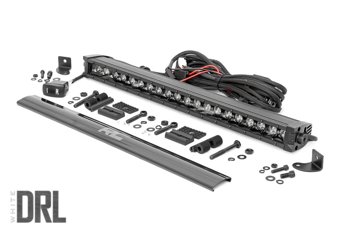 20 Inch Black Series LED Light Bar | Single Row | Amber DRL | 70720BLDRLA