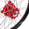 KKE 21" 18" OEM Size Motorcycle Alloy Wheels Rims Compatible with HONDA XR650L 1993-2024 Red Nipples