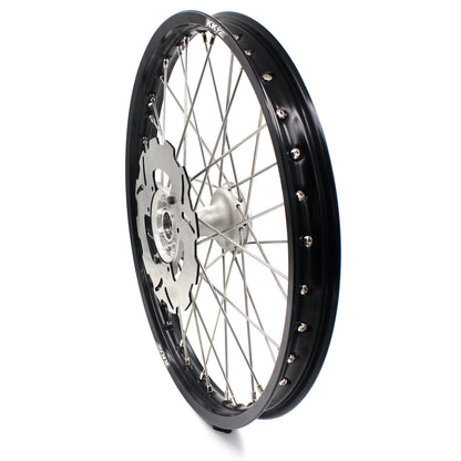KKE 21 & 18 Casting MX Rims for Honda XR400R 96-04 XR600R 91-2000 240MM/220MM Disc Silver&Black