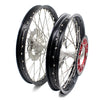 KKE 21 & 18 Casting MX Rims for Honda XR400R 96-04 XR600R 91-2000 240MM/220MM Disc Silver&Black
