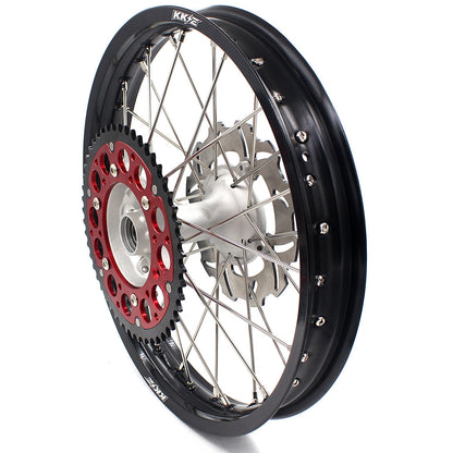 KKE 21 & 19 Casting MX Rims for Honda XR400R 96-04 XR600R 91-2000 240MM/220MM Disc Silver&Black
