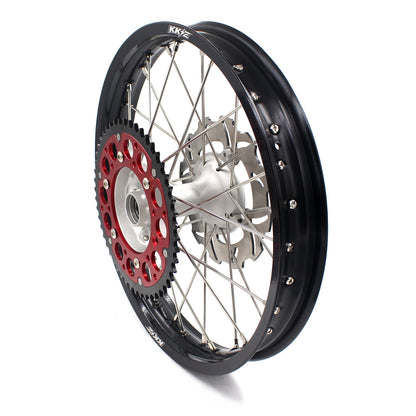 KKE 21 & 18 Casting MX Rims for Honda XR650R 2000-2008 240MM/240MM Disc Silver&Black