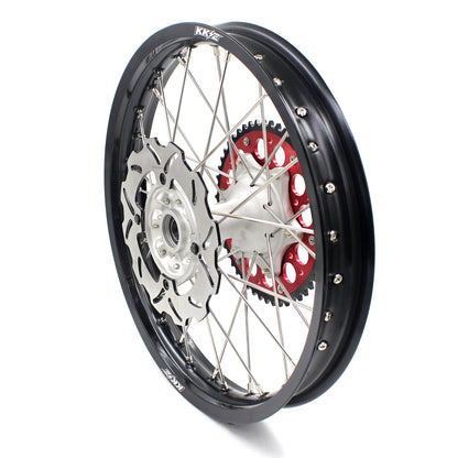 KKE 21 & 18 Casting MX Rims for Honda XR650R 2000-2008 240MM/240MM Disc Silver&Black