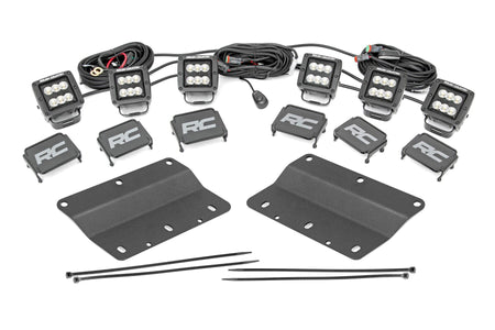 LED Light Kit | Fog Mount | Triple 2" Black Pair | Flood | Ford Bronco (21-25) | 51086
